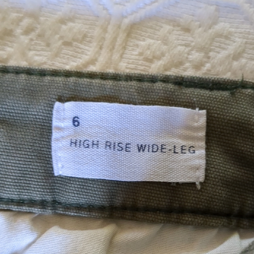 GAP Wide Leg Pants - Olive Green - Picture 3 of 9